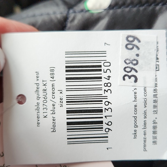 Kate Spade~ Womans Reversable Vest Size XL - Picture 11 of 11